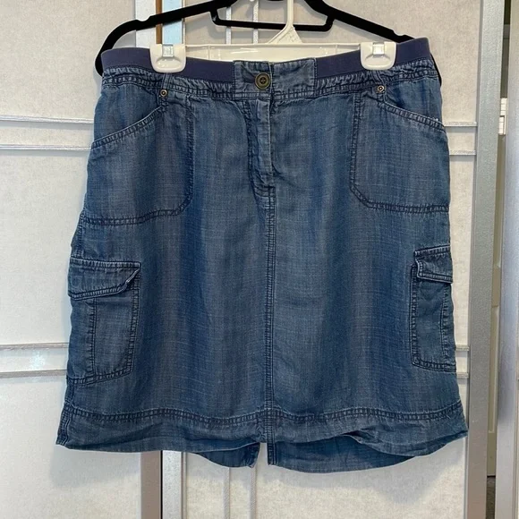 CHICO'S Denim Skirt Size 2 - Picture 1 of 3